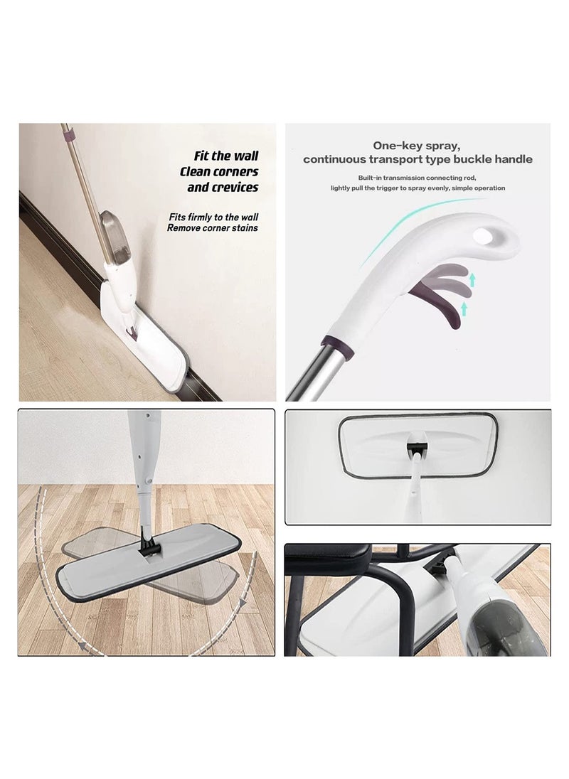 dreamons link Dreamons Link Microfiber Spray Mop for Floor Cleaning with 4 Washable Pads 360ML Water Tank Sprayer (360ML)  - Image 2
