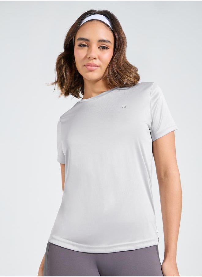 Styli Logo Detail Short Sleeves Basic Top  - Image 1
