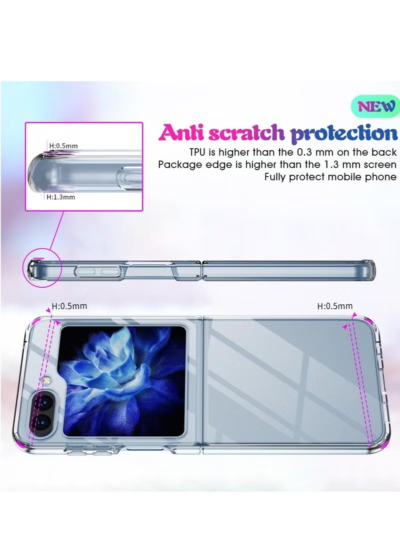 GENNEXT Case for Samsung Galaxy Z Flip 5 Cover Back Clear Transparent Slim Thin Premium Hard Crystal Shockproof Protective Case for Samsung Galaxy Z Flip 5 - Image 4