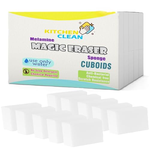 Kitchen Clean 20Pcs Magic Eraser Cuboids | Chemical Free Multipurpose Nano-tech Magic Sponge Cuboids | Switch Boards Taps Wall Stain Remover Glass Shoes Sneakers Cleaning Sponge (Pack of 20 Cuboids) - Image 1