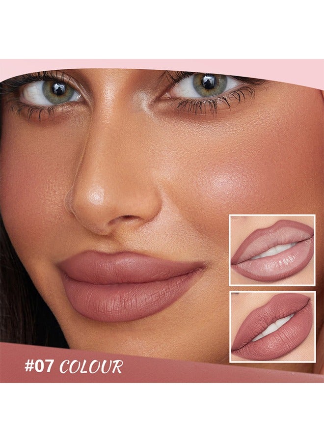 pudaier Lip Pencil Waterproof, Sweat-Proof and Colorfast Automatic Lip Liner Matte Multicolor Decorative Lip Liner,Natural Formula, High Pigment and Easier To Create Perfect Lip Makeup(07#) - Image 3