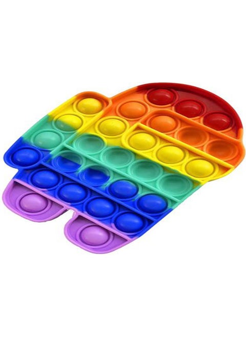 Pop It Push Bubble Fidget Mental Stress Toy Rainbow Alien Shaped
