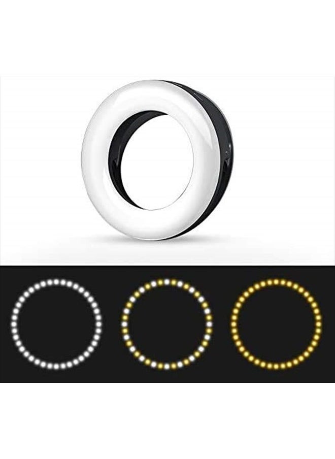 XINBAOHONG Selfie Ring Light Rechargeable Portable Clip-on Selfie Fill Light with 40 LED for Smart Phone Photography, Camera Video, Girl Makes up  - Image 2