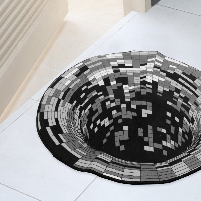 2pcs Visual Illusion Rug 3D Rug Illusion Carpet Floor Pad Bedroom Living Room Cushion - Image 4