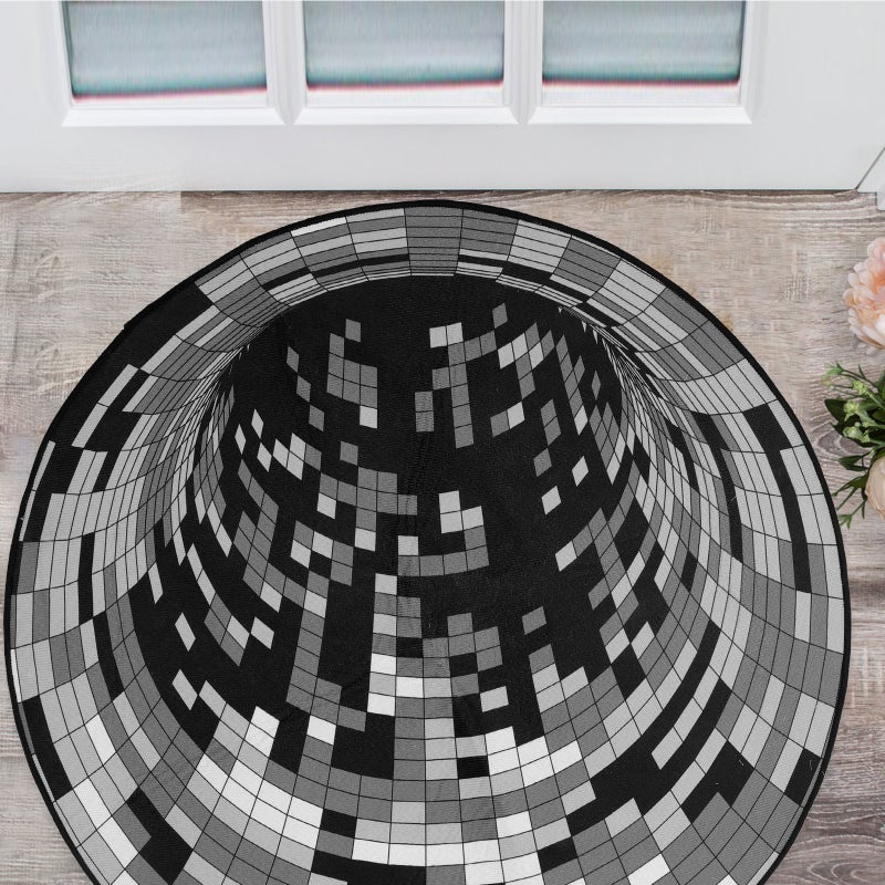 2pcs Visual Illusion Rug 3D Rug Illusion Carpet Floor Pad Bedroom Living Room Cushion - Image 2