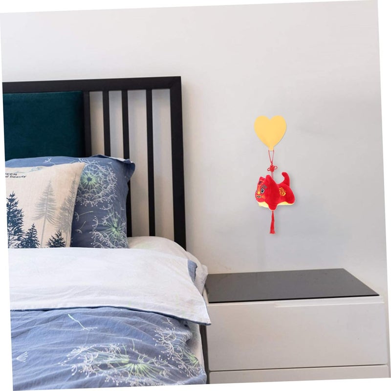 6 Pcs Self Adhesive Heart Shaped Wall Hooks Decorative Home Hangers White - Image 5