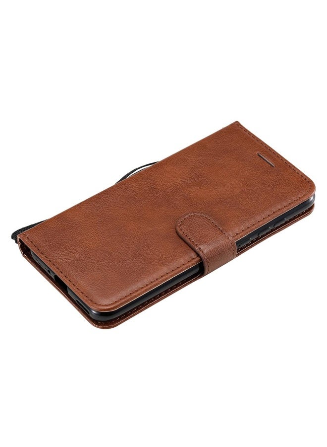 HuHa Case Cover For Huawei Honor Play 4T Pro Solid Color Horizontal Flip Protective Leather Case with Holder & Card Slots & Wallet & Lanyard(Brown) - Image 3