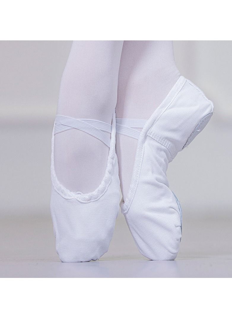 Loquat - Drawstring Children's Dance Shoes Indoor Soft Sole Ballet Shoes White - Image 1