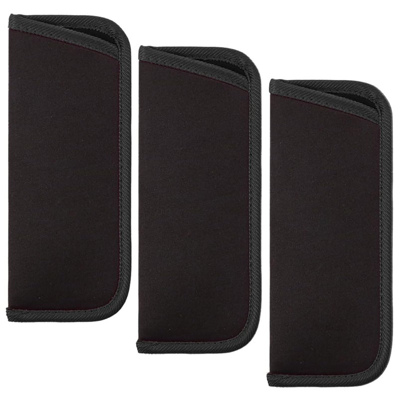 Galiking 3 Pack Slip In Eyeglasses Cases  Protective Glasses Case For Reading Glasses Pouch Fabric Spectacle Pouch Soft Glasses Sleeve Black Storage Glasses Pouch Holder - Image 1