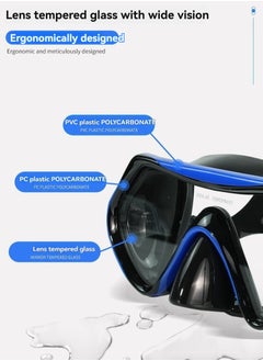 M MIAOYAN Adult Men’s and Women’s Snorkeling Gear, 4-in-1 Snorkel Set, featuring a panoramic diving mask with anti-fog and leak-proof design, dry-top snorkel, fins, and a travel bag.  - Image 4