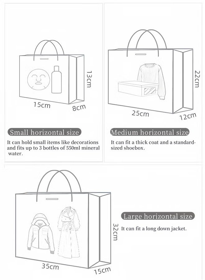 حقيبة هدايا ملونة مع مقبض، حقائب ورقية مائية متوسطة الحجم، حقائب هدايا صغيرة، حقائب ورقية للحرف اليدوية للهدايا، أعياد الميلاد، عيد الأم، حفلات الزفاف، الحفلات (15*8*13 سم 25*12*22 سم) - Image 5