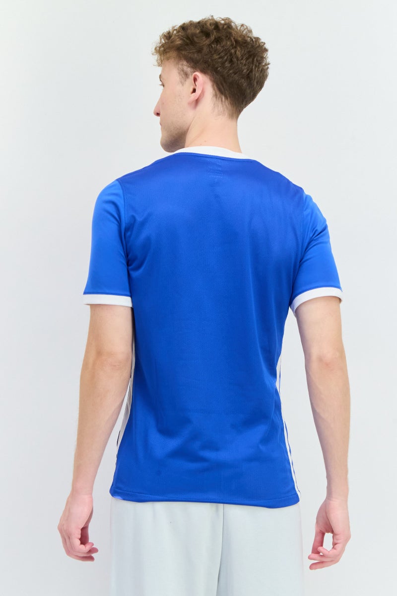 Nike Men Slim Fit Short Sleeve Training Jersey, Blue - Image 3