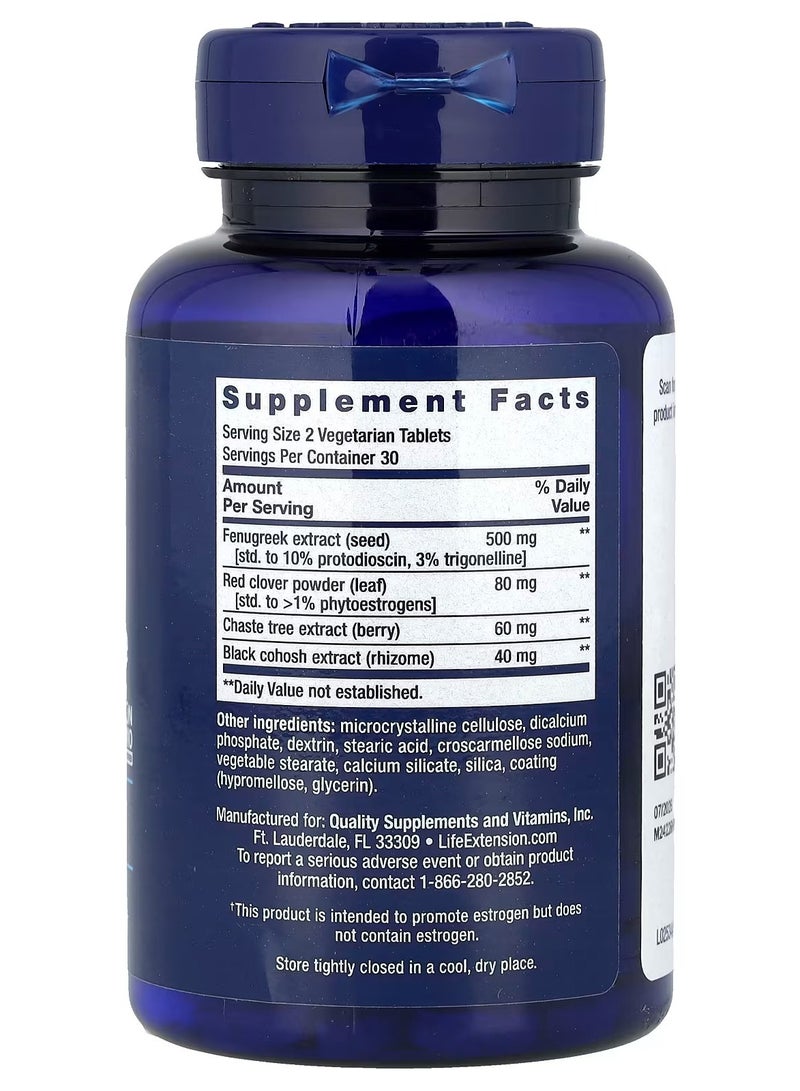 Life Extension, Women's Health, Estrogen Balance Elite, 60 Vegetarian Tablets - Image 2