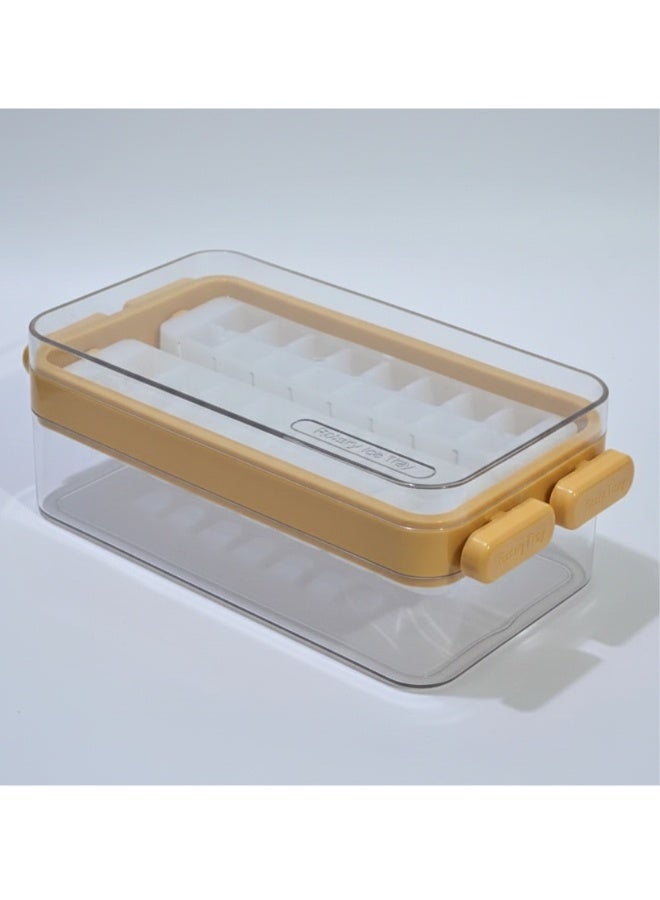 Happy Home Ice Cube Tray with Lid and Storage Container – Dual Ice Mold with Two Separate Sections, Each Section Makes 16 Ice Cubes – Easy-Release Lever Mechanism for Effortless Ice Removal – Leakproof Ice Cube Maker Tray for Freezer, Food-Grade Plastic Ice Molds, Durable and Easy to Clean for Daily Use - Image 2