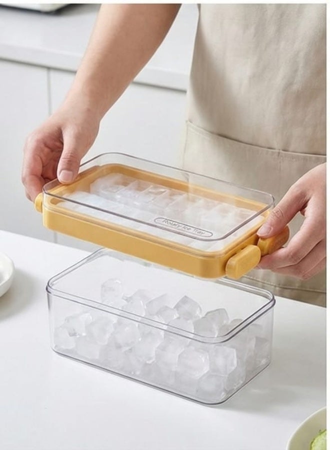 Happy Home Ice Cube Tray with Lid and Storage Container – Dual Ice Mold with Two Separate Sections, Each Section Makes 16 Ice Cubes – Easy-Release Lever Mechanism for Effortless Ice Removal – Leakproof Ice Cube Maker Tray for Freezer, Food-Grade Plastic Ice Molds, Durable and Easy to Clean for Daily Use - Image 5