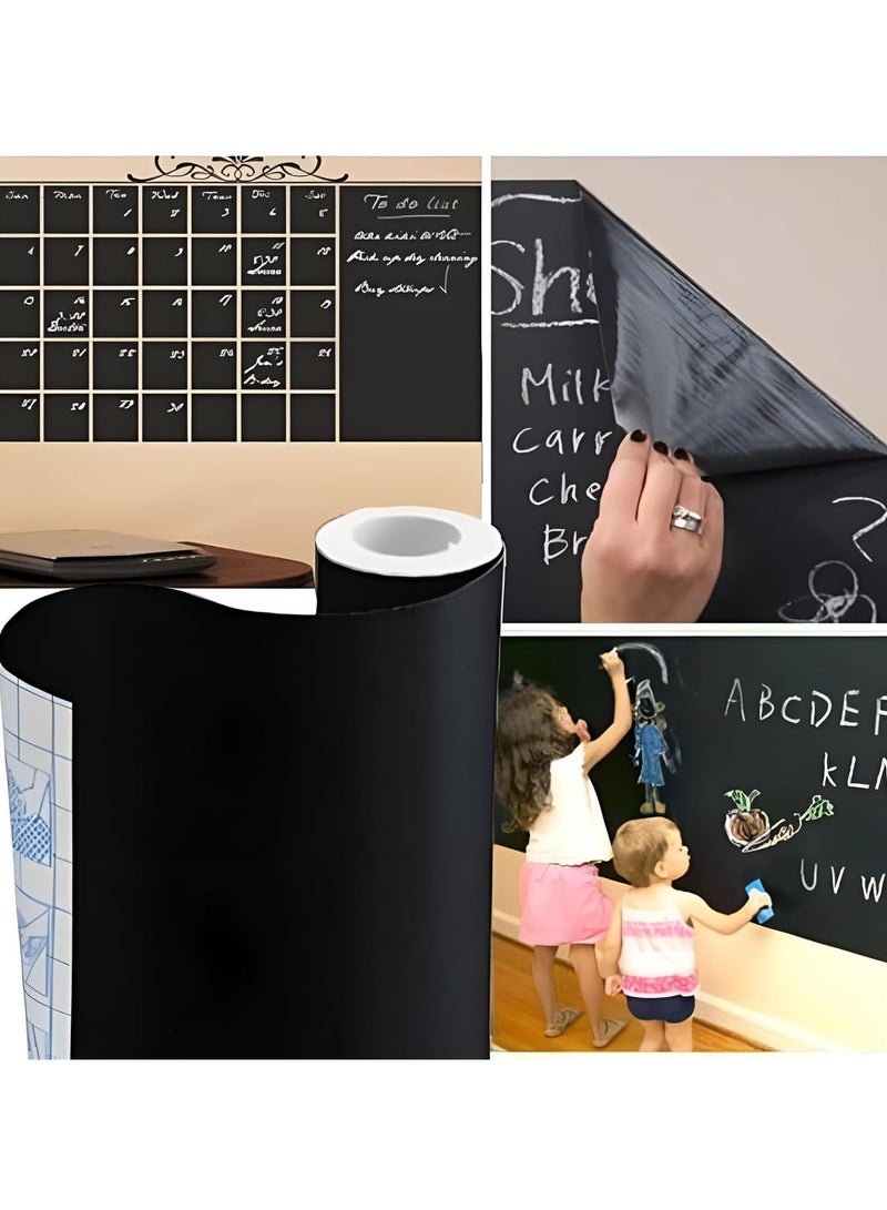 Generic Board Sticker Removable Vinyl Chalkboard Stickers Peel and Stick Chalkboard, Self Adhesive Blackboard Poster Paper Chalk board Wall Paper for Home, School, Office, Art - 60x200cm  - Image 4