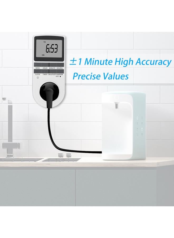 12/24-hour Timer Switch Socket Summer Time/Random Function Modes Smart Timer Socket -