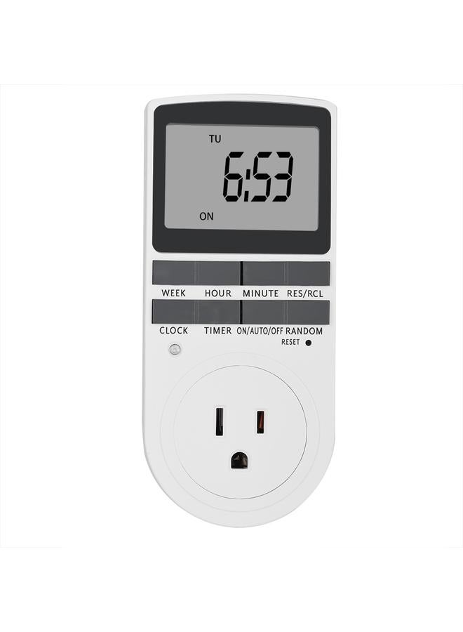 12/24-hour Timer Switch Socket Summer Time/Random Function Modes Smart Timer Socket -