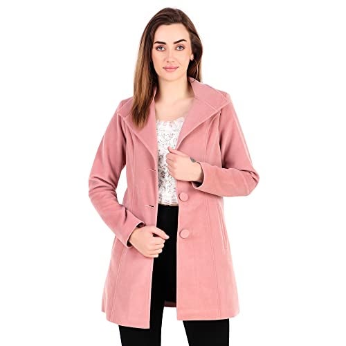MUTEME Long Pink Velvet Jacket For Women-XL - Image 1