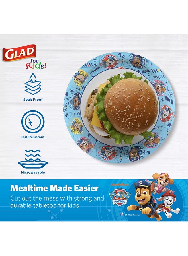 Glad for Kids Paw Patrol Paper Plates, 20 Count, 8.5 Inches | Microwavable Disposable Plates for Kids, All Occasions - Image 2