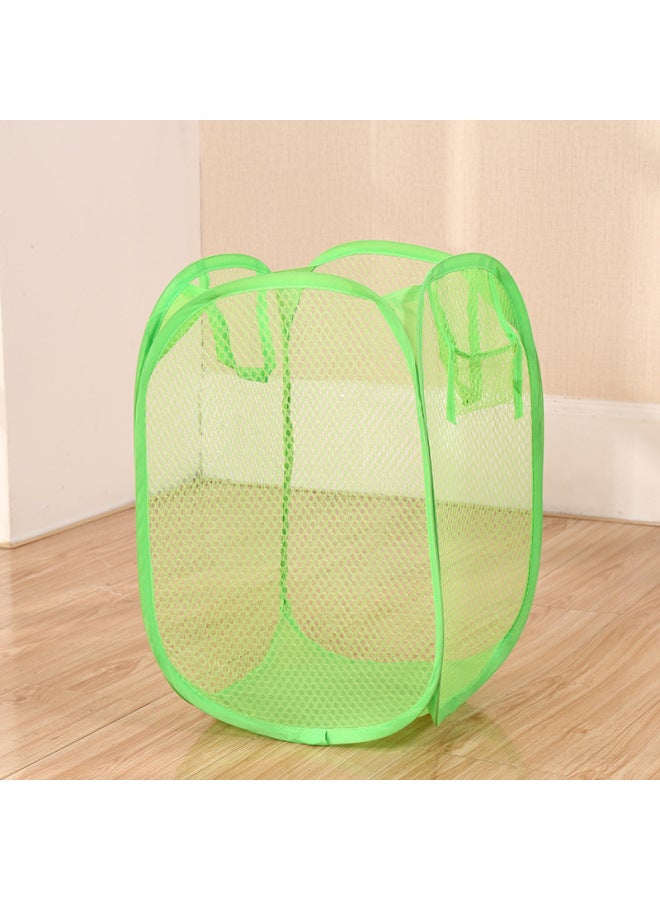 Grid Foldable Laundry Basket, Single-color Storage Basket, Fabric Laundry Hamper For Home Bathroom, Laundry Basket For Items