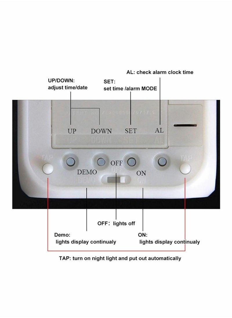 Y&D - Kids Alarm Clocks, Digital Wake Up Clock 7 Colors Changing Light Bedside with 8 Sounds Date Calendar Temperature - Image 1