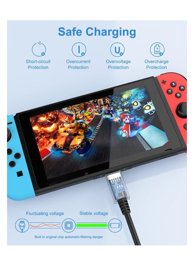Generic High-Speed Charger for Nintendo Switch - for Dock/OLED/Lite/Pro Controller - Fast Wall Charger with Type C Cable - Supports TV Mode - 15V 2.6A Output - Efficient Gaming Power Supply (1.5 M)  - Image 2