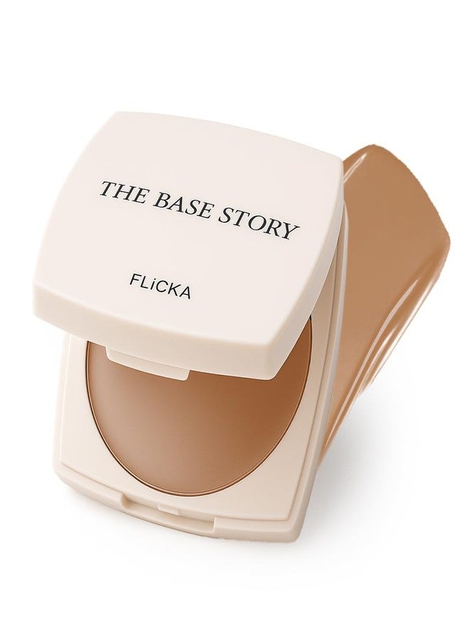 FLiCKA The Base Story Cream Foundation for Face Makeup 8.5gm | Medium to High Coverage | Waterproof & Long Lasting | Smooth & Matte Finish with SPF | All Skin Types | 05 Coffee - Image 1
