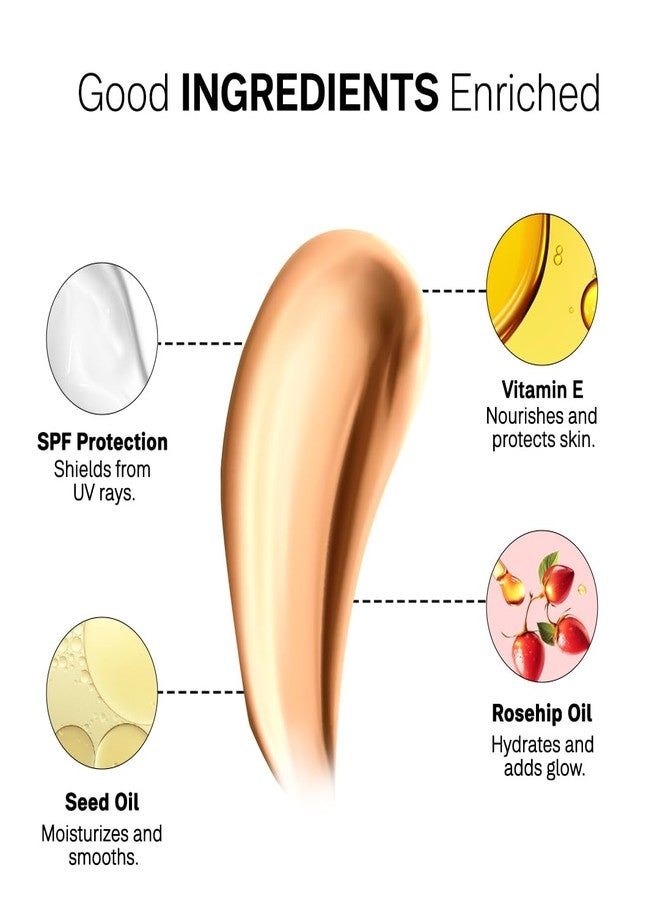 FLiCKA The Base Story Cream Foundation for Face Makeup 8.5gm | Medium to High Coverage | Waterproof & Long Lasting | Smooth & Matte Finish with SPF | All Skin Types | 05 Coffee - Image 5