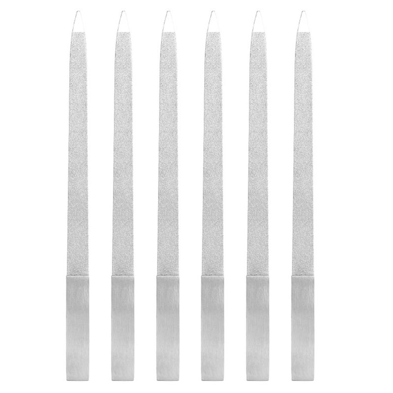 12 pcs Stainless Steel Nail Files Double Side Carborundum Fingernails Toenails Manicure Files - Image 2