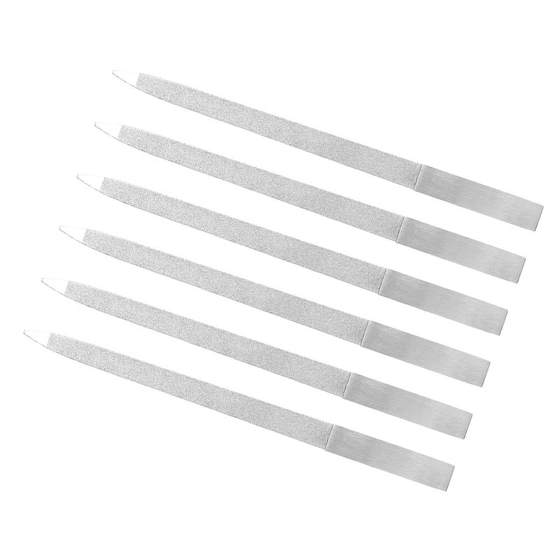 12 pcs Stainless Steel Nail Files Double Side Carborundum Fingernails Toenails Manicure Files - Image 1