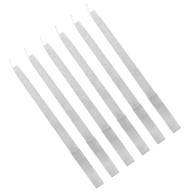 12 pcs Stainless Steel Nail Files Double Side Carborundum Fingernails Toenails Manicure Files - Image 4