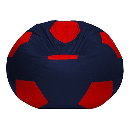 caddyFull Large Football Bean Bag Without Beans Red and Navy Blue