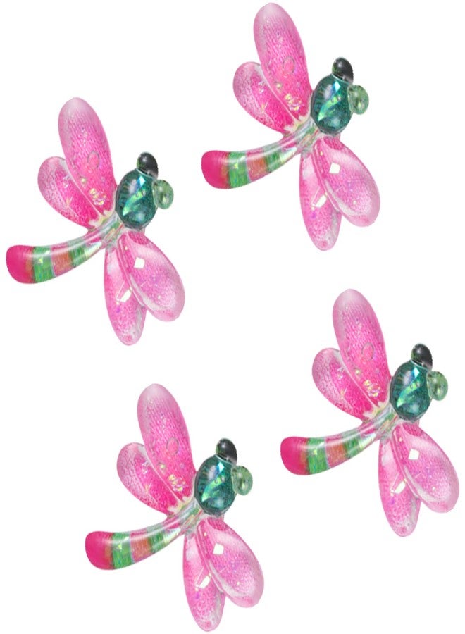 KMEOSCH Plastic Earrings, KMEOSCH 2 Pairs Small Dragonfly Plastic Earrings Studs for Sensitive Ears (Pink) - Image 1