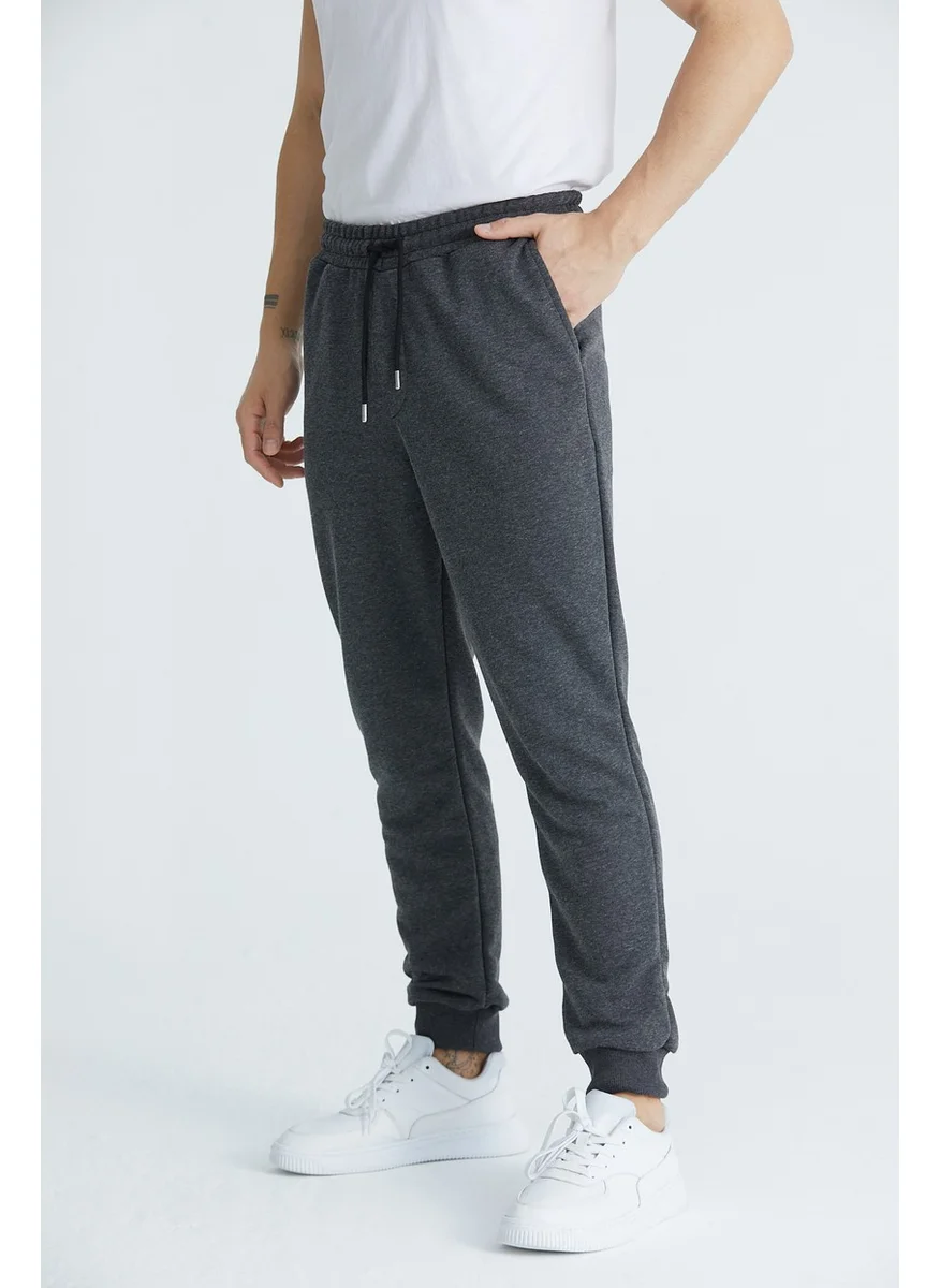 Twenty3 Men's Basic 3 Thread Regular Fit Ribbed Sweatpants