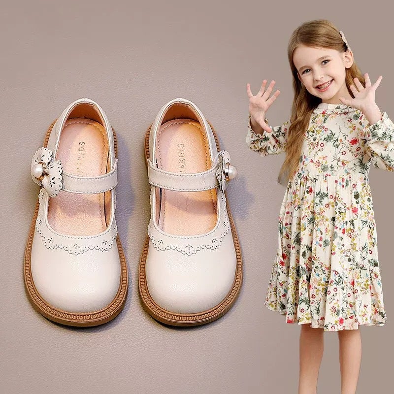 Girls'' Shoes, Kidsren''s Genuine Leather Princess Shoes, 2026 Spring New Style Baby British Style Black Lightweight Soft-Soled Single Shoes - Image 2