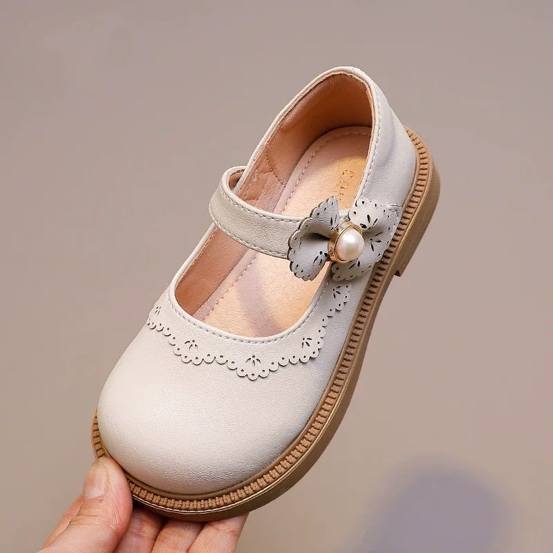Girls'' Shoes, Kidsren''s Genuine Leather Princess Shoes, 2026 Spring New Style Baby British Style Black Lightweight Soft-Soled Single Shoes - Image 4