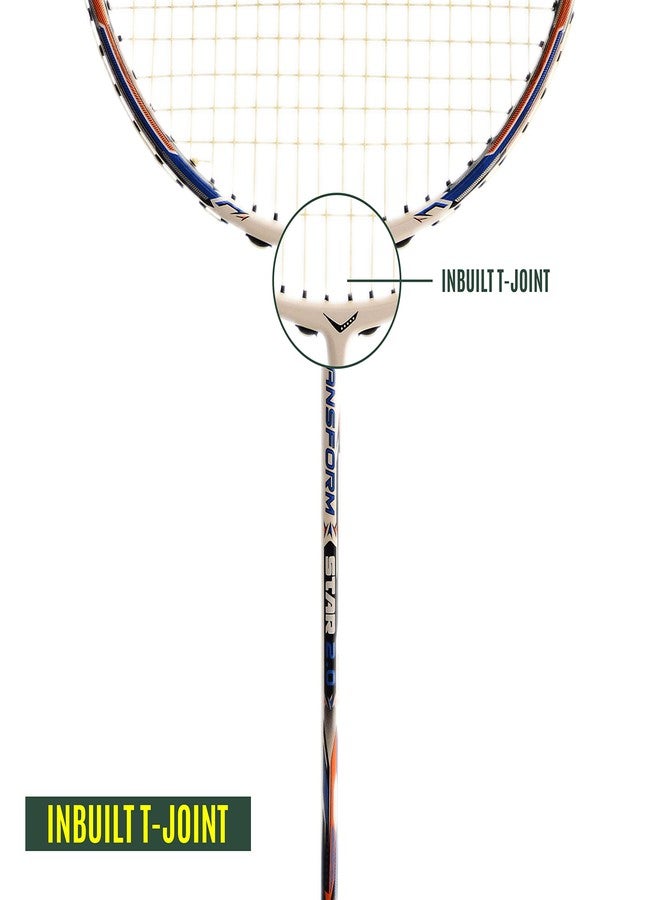 vickytransform Vicky Transform 2.0 Badminton Racket Max Tension 28 Lbs for Advanced Level Ideal for Senior & Junior Players Durable Material (Orange) - Image 4