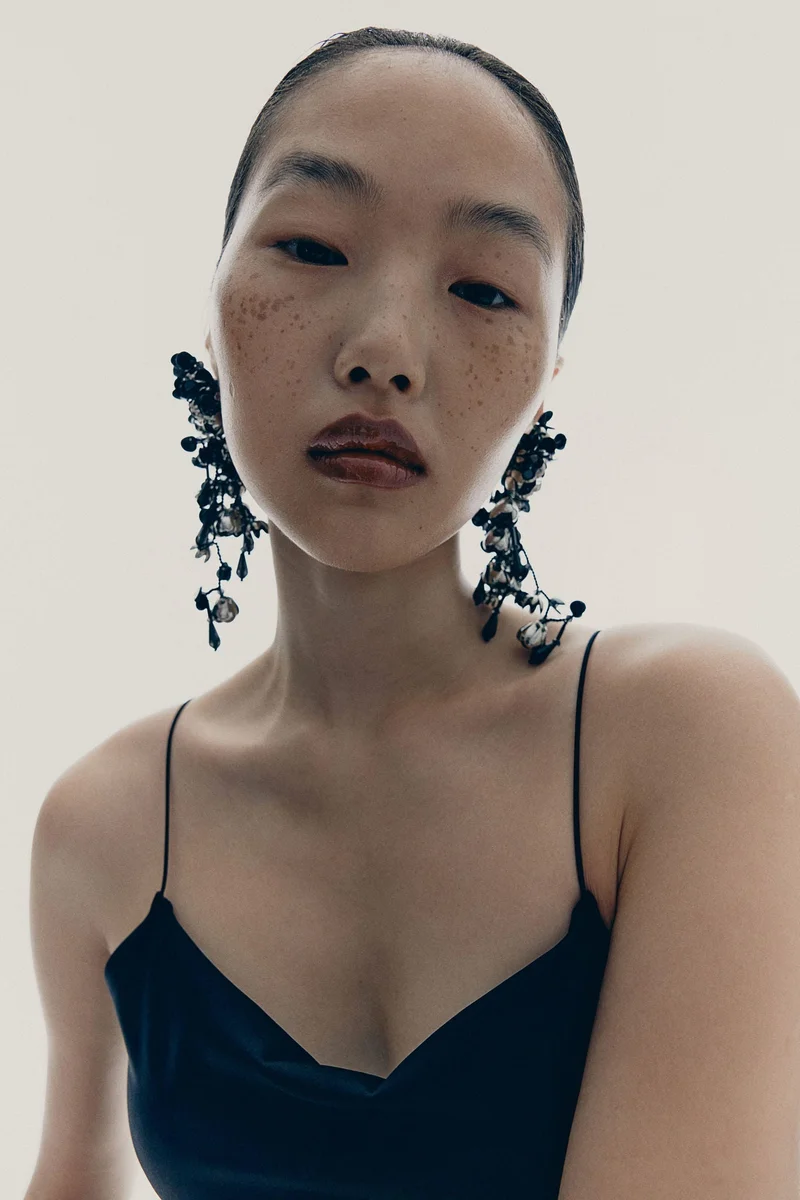 H&M Metal Light Flower-Detail Cluster Earrings for Women | Best Price UAE