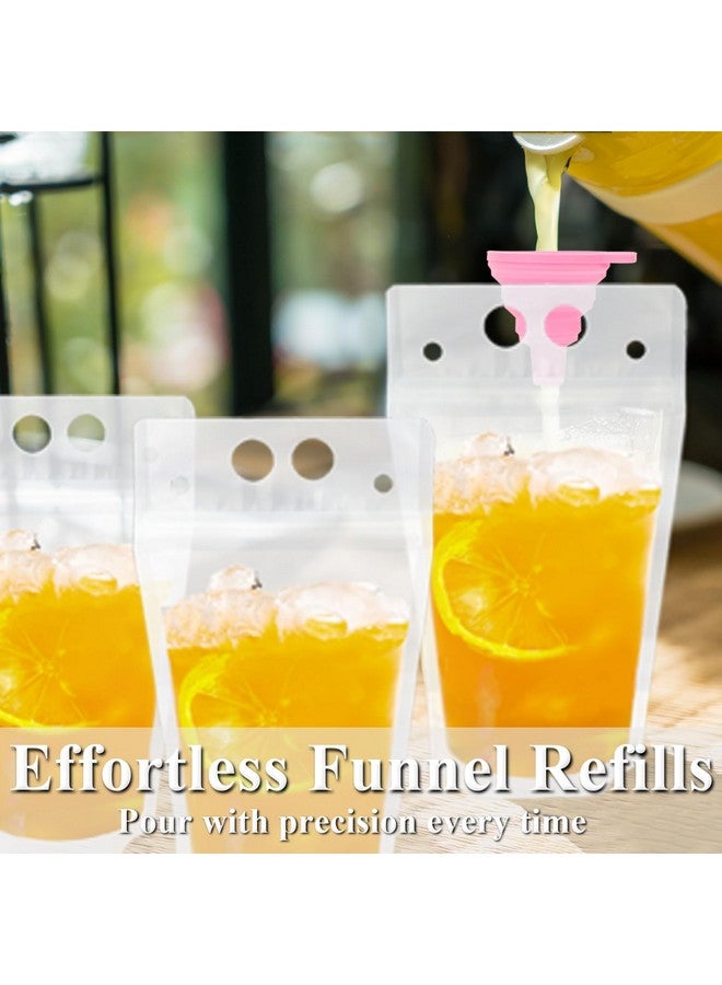 C CRYSTAL LEMON C CRYSTAL LEMON 400PCS Drink Pouches with 400 Straws - Reusable Juice and Smoothie Bags with Zipper Seal - BPA-Free Stand-Up Plastic Pouches for Party, Travel, Camping & Bulk Drinks - Image 3