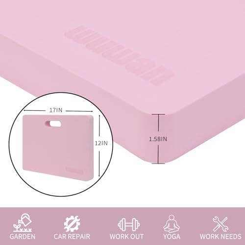 WUWAN Yoga kneeling mat, 1.5in Thick,Knee Push-ups, Plank Support & Yoga Elbows/Knees Mat Provides Cushion for Kneeling & Elbows (pink) - Image 5