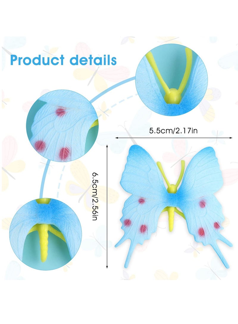 Y&D Miniature Butterfly Figures, Realistic Butterflies Figurines, Colorful Plastic Model, Ornament Education Playset for Dollhouse, Fairy, Garden, Home Decor, Party Favor(12PCS )  - Image 3