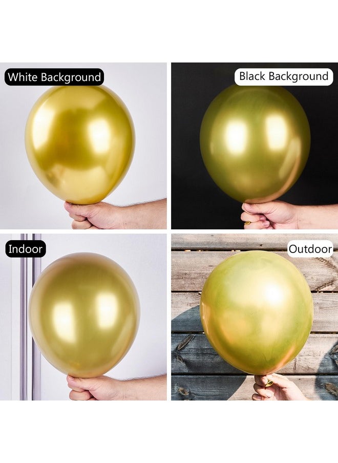 PartyWoo Metallic Gold Balloons, 100 Pcs 12 Inch Gold Balloons, Latex Balloons For Balloon Garland Balloon Arch As Party Decorations, Birthday Decorations, Wedding Decorations, Baby Shower Decorations  - Image 2