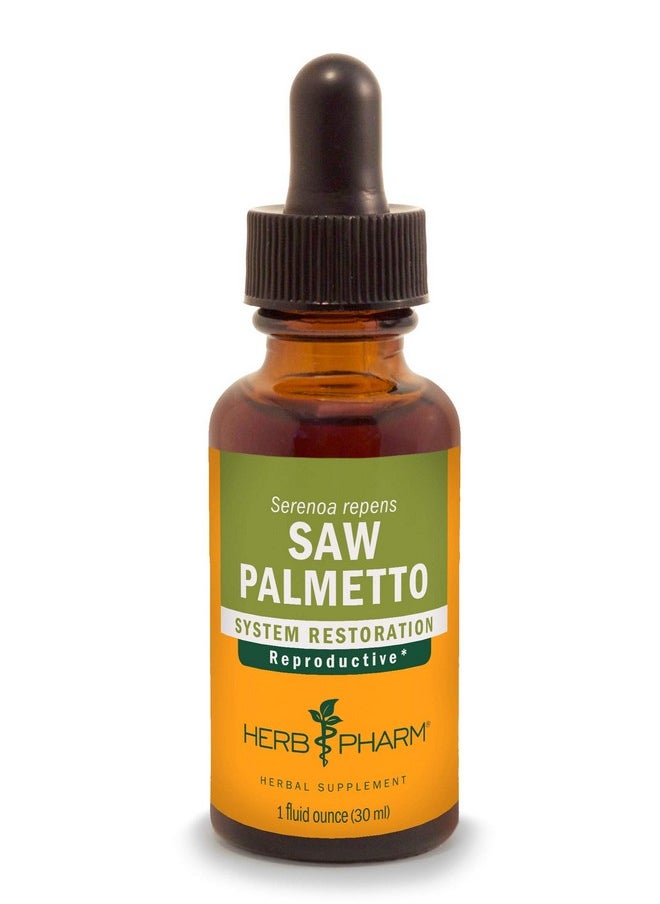 HERB PHARM Saw Palmetto Berry Liquid Extract For Prostate Support 1 Ounce Dsaw01  - Image 1