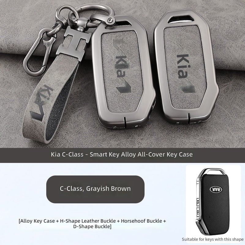 Kia Key Case Compatible with K5, K2, K3, K4, KX5, KXCROSS, Rio, Soul – Zinc Alloy Retro Style (Dark Green) - Image 1