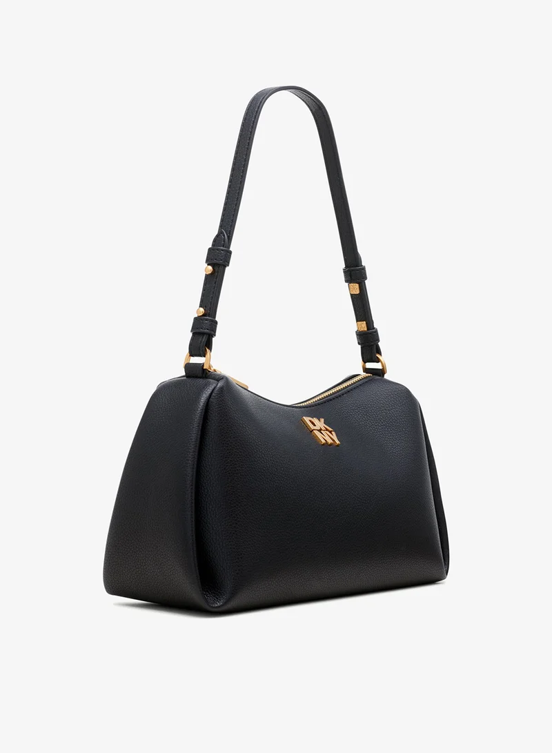 DKNY Remy Logo Detailed Zip Through Shoulder Bag