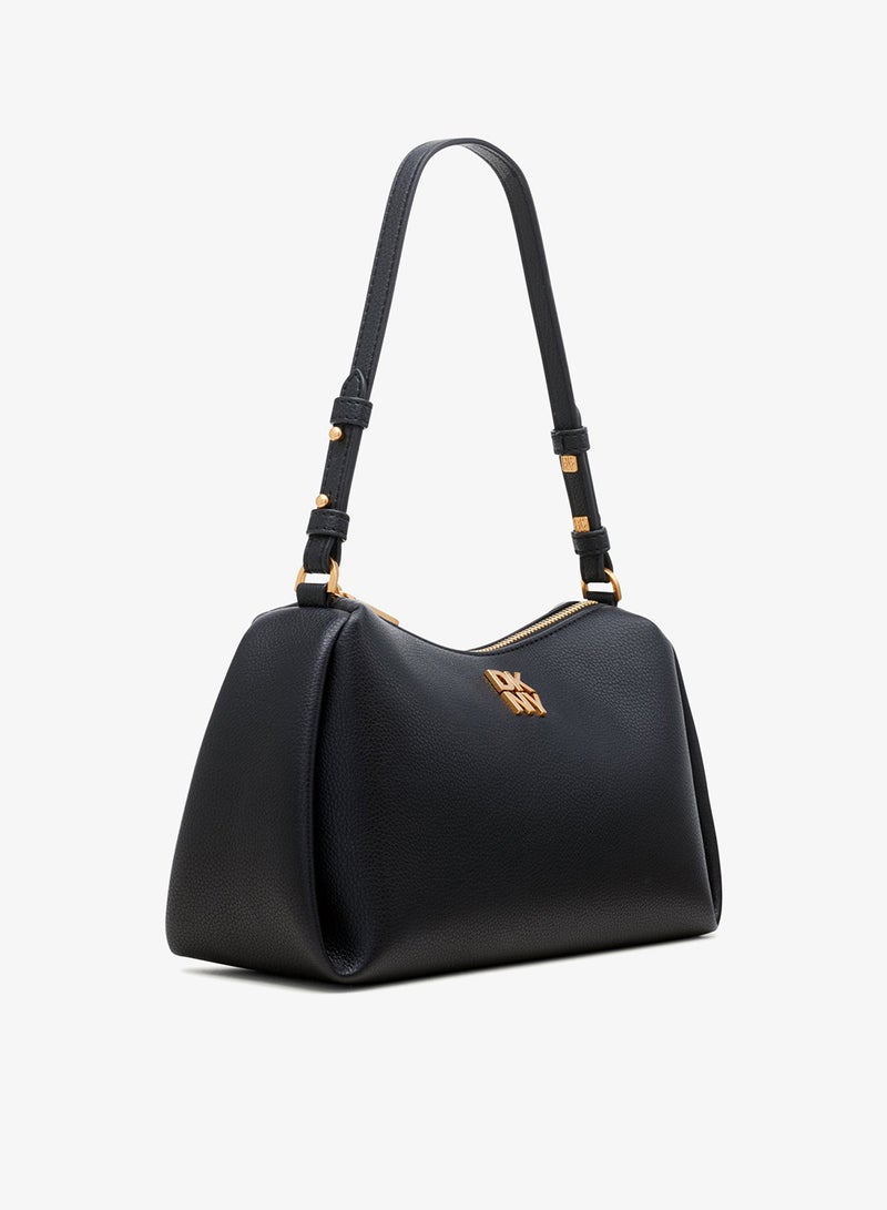 دكني حقيبة كتف بسحاب وشعار ريمي بتفاصيل دقيقة - Image 3