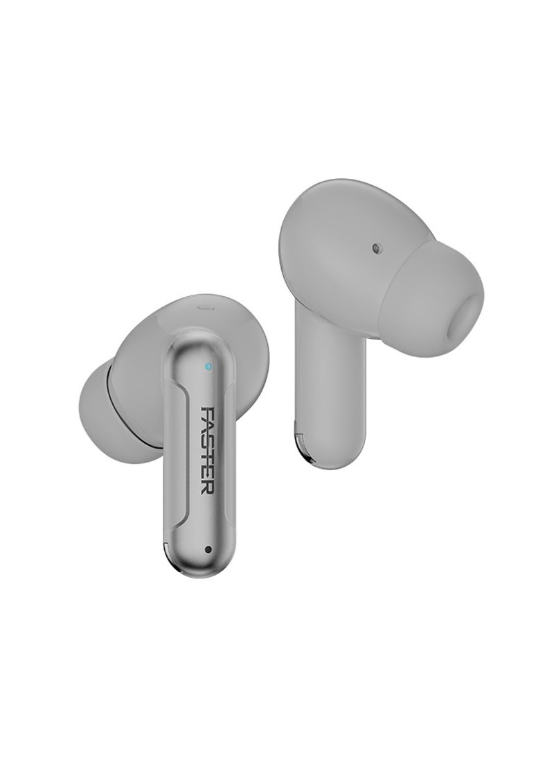 RoboX Wireless Earbuds - Bluetooth 5.3 Earbuds with Quad Mic, Type-C Fast Charging, 10mm Dynamic Drivers, ENC & ANC Noise-Cancelling, 6 Hours Playback Time - Use for Workout, Travel, Gaming & Daily Use, Compatible with Android & iOS (White)