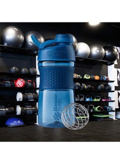 BlenderBottle SportMixer Shaker Bottle Perfect for Protein Shakes and Pre Workout, 20-Ounce, Navy  - Image 2