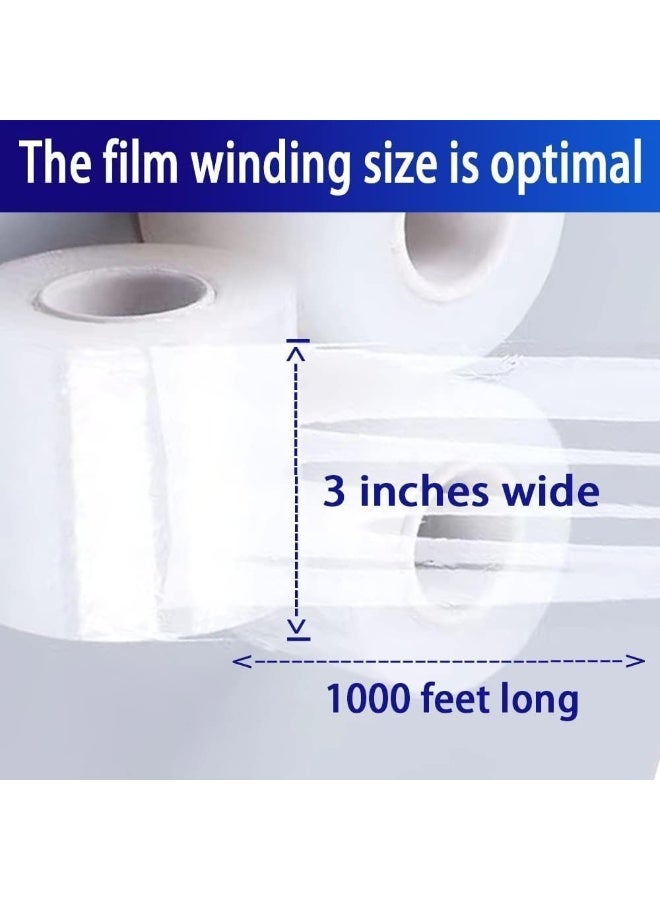 1 Roll Industrial Strength Stretch Wrap 10cm x 200 Clear Plastic Moving Supplies Durable Self Adhesive Wrap - Image 2